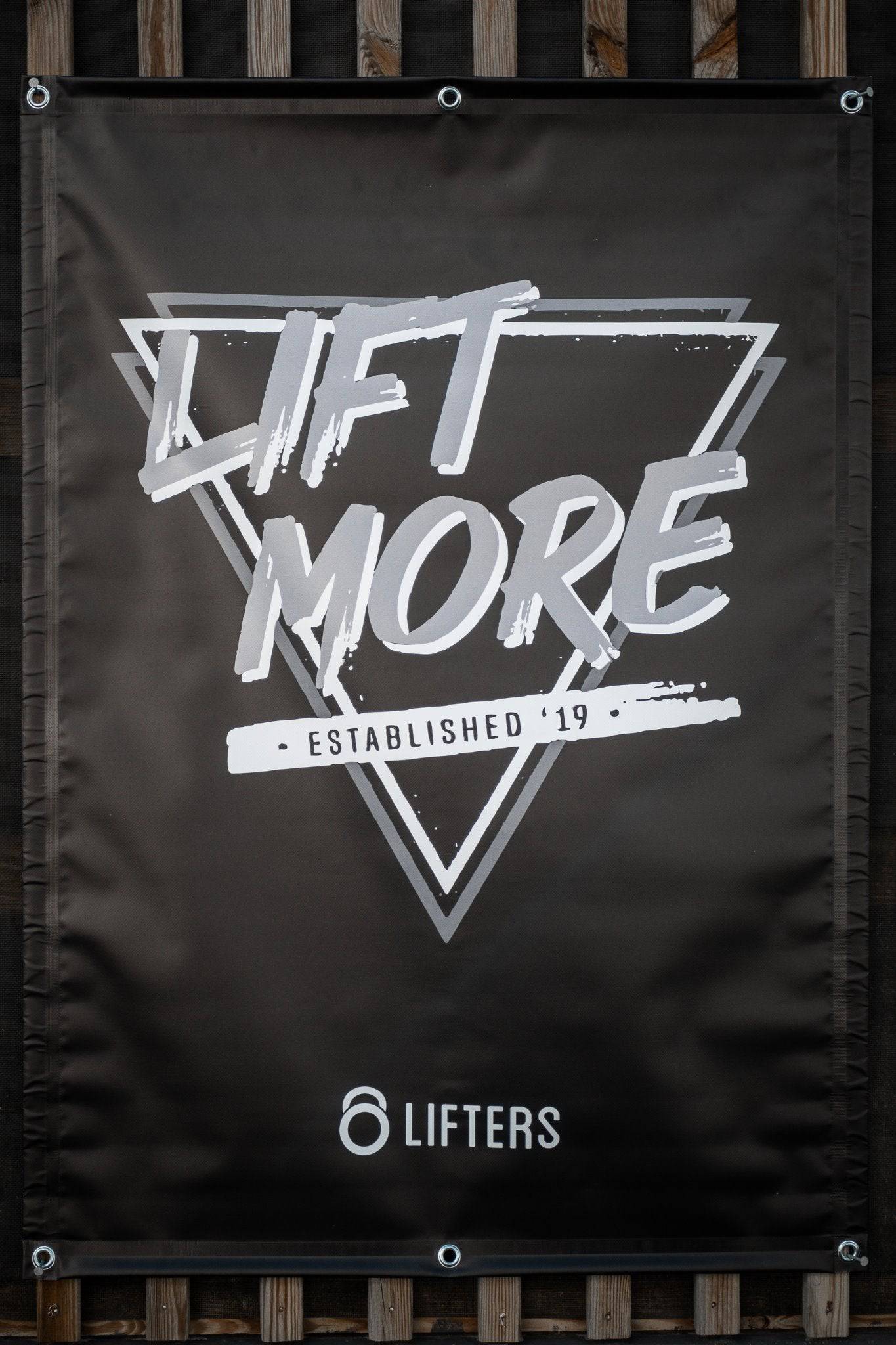 LIFTERS LIFT MORE BANNER Lifters Wear 